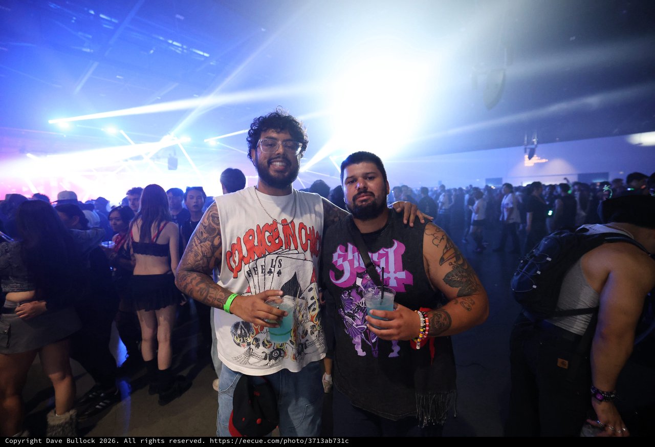 Friends Pose at Wobbleland EDM Festival 2026