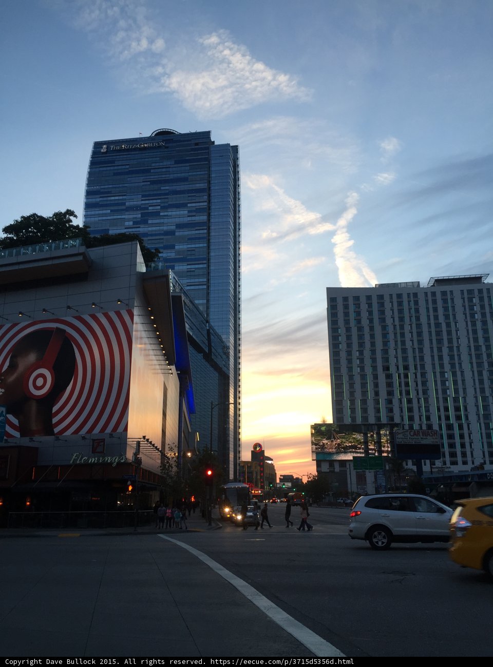 LA Live Sunset with Target Billboard