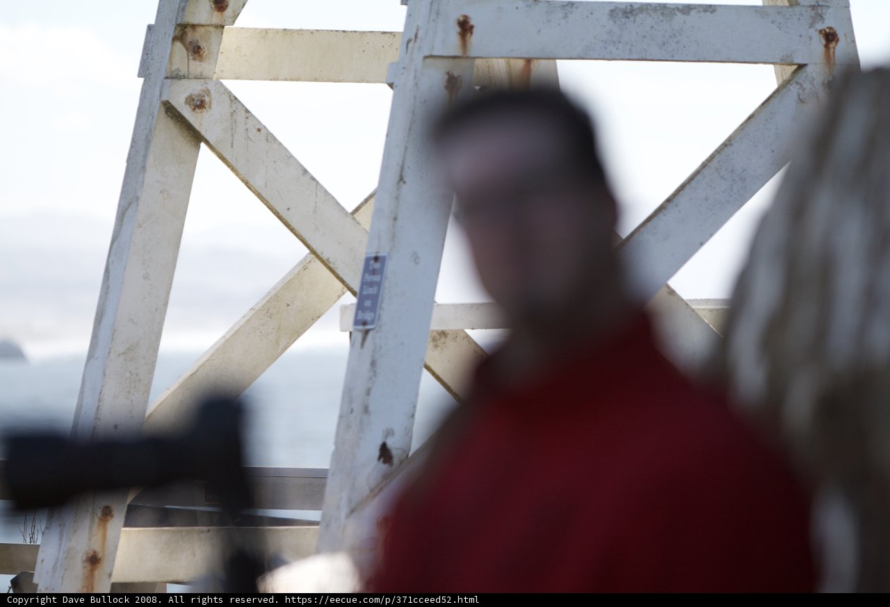 Blurred Silhouette on the Dock