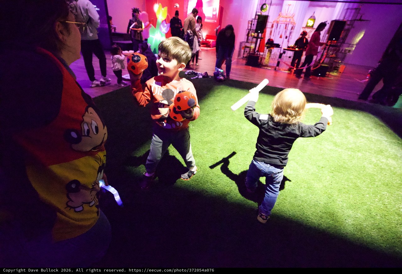 Children Playing at Baby Rave at Asian Art Museum