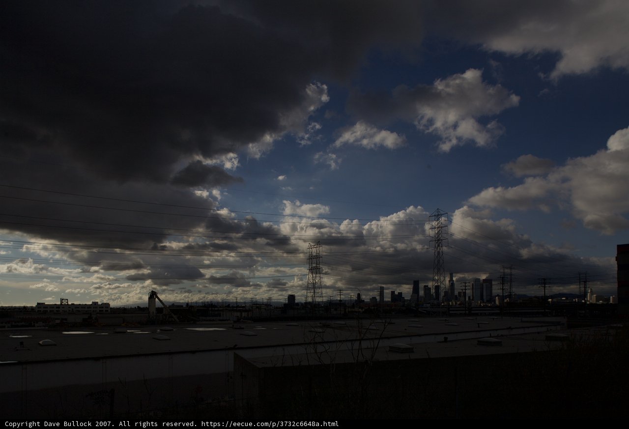 Sky-high view of the cloudy cityscape
