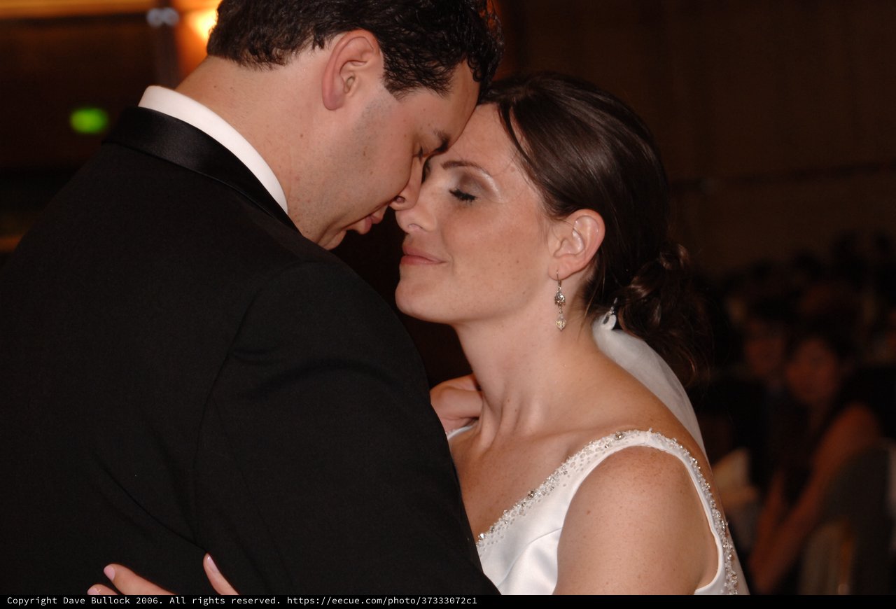 Bride and Groom Share Intimate First Dance Moment