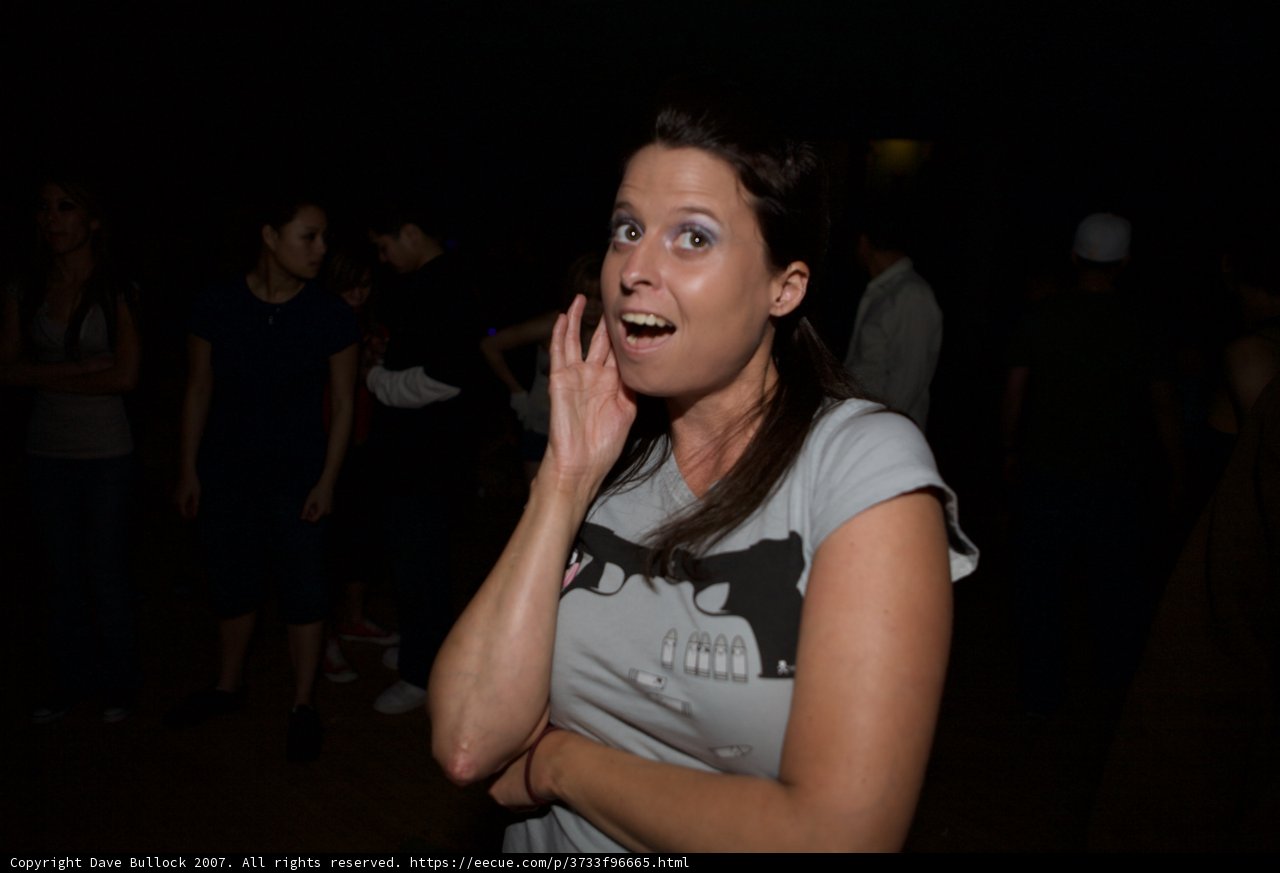 Surprised in the Night Club
