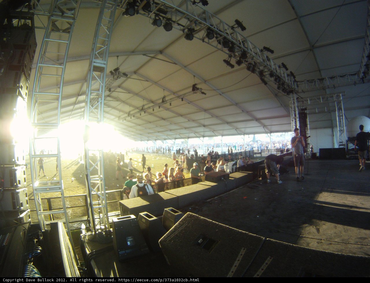 Stage in the Terminal Tent