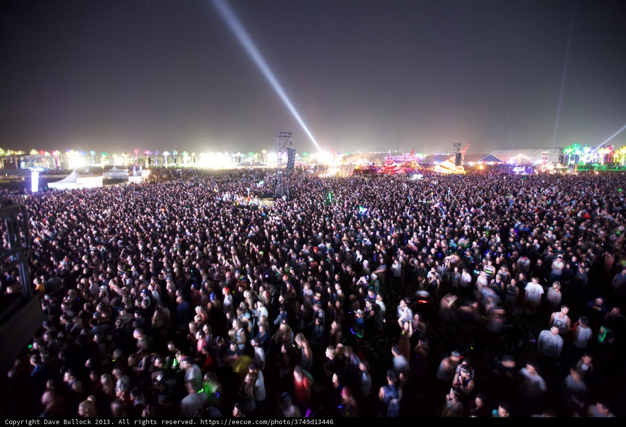 Coachella Music Festival at Night
