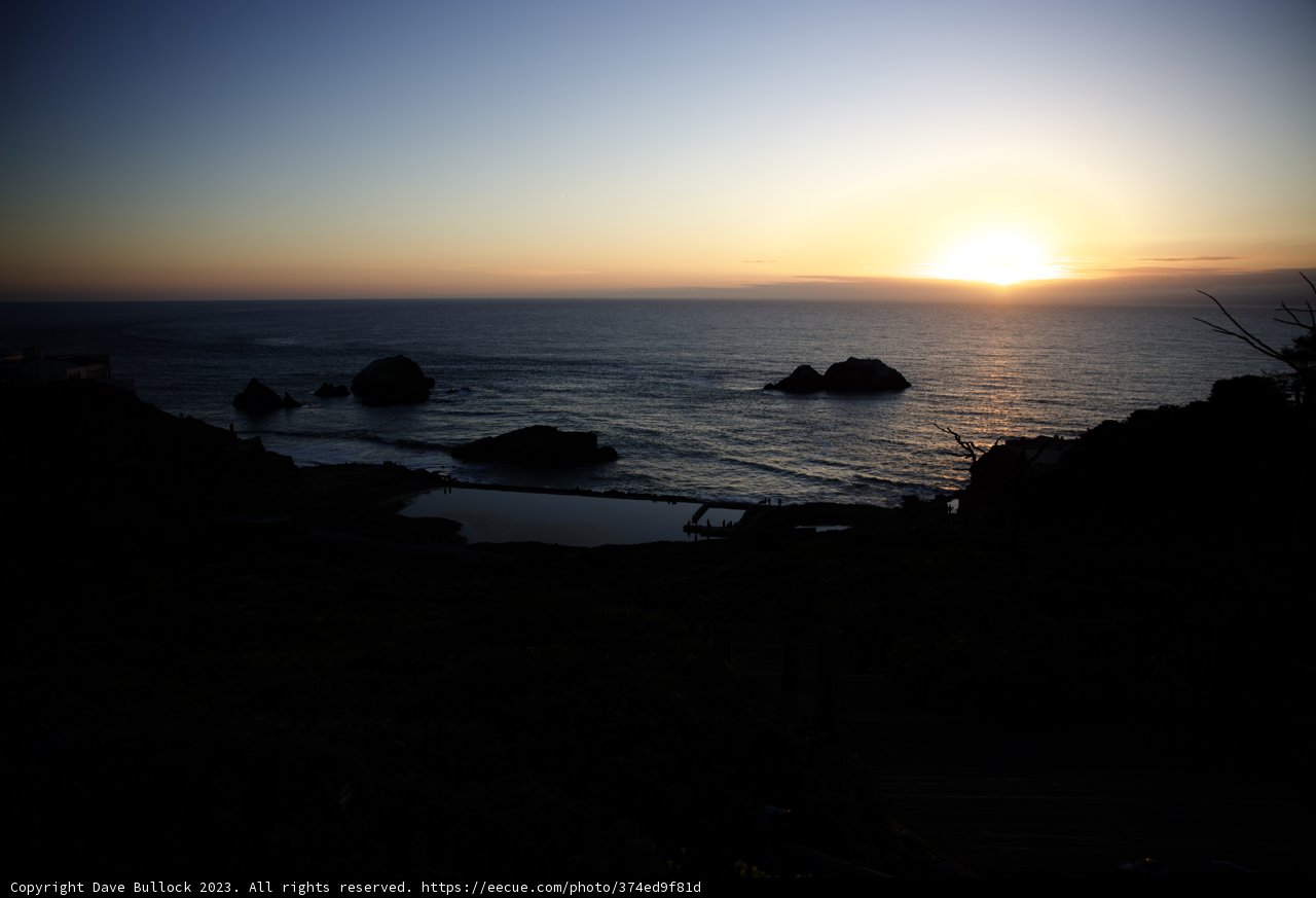 A Golden Embrace at Sutro Baths