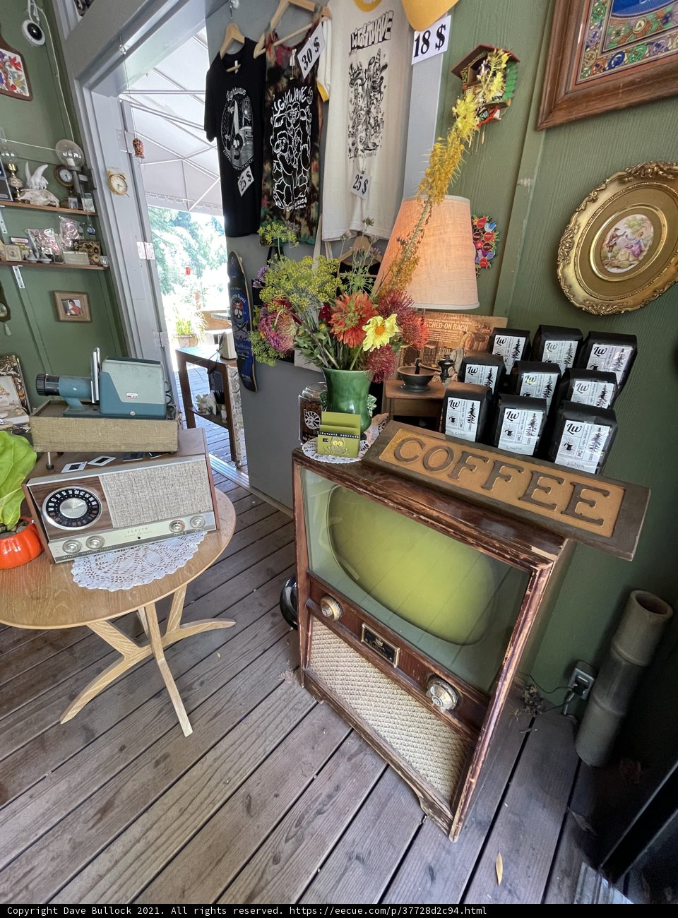 Vintage TV on Wooden Floor