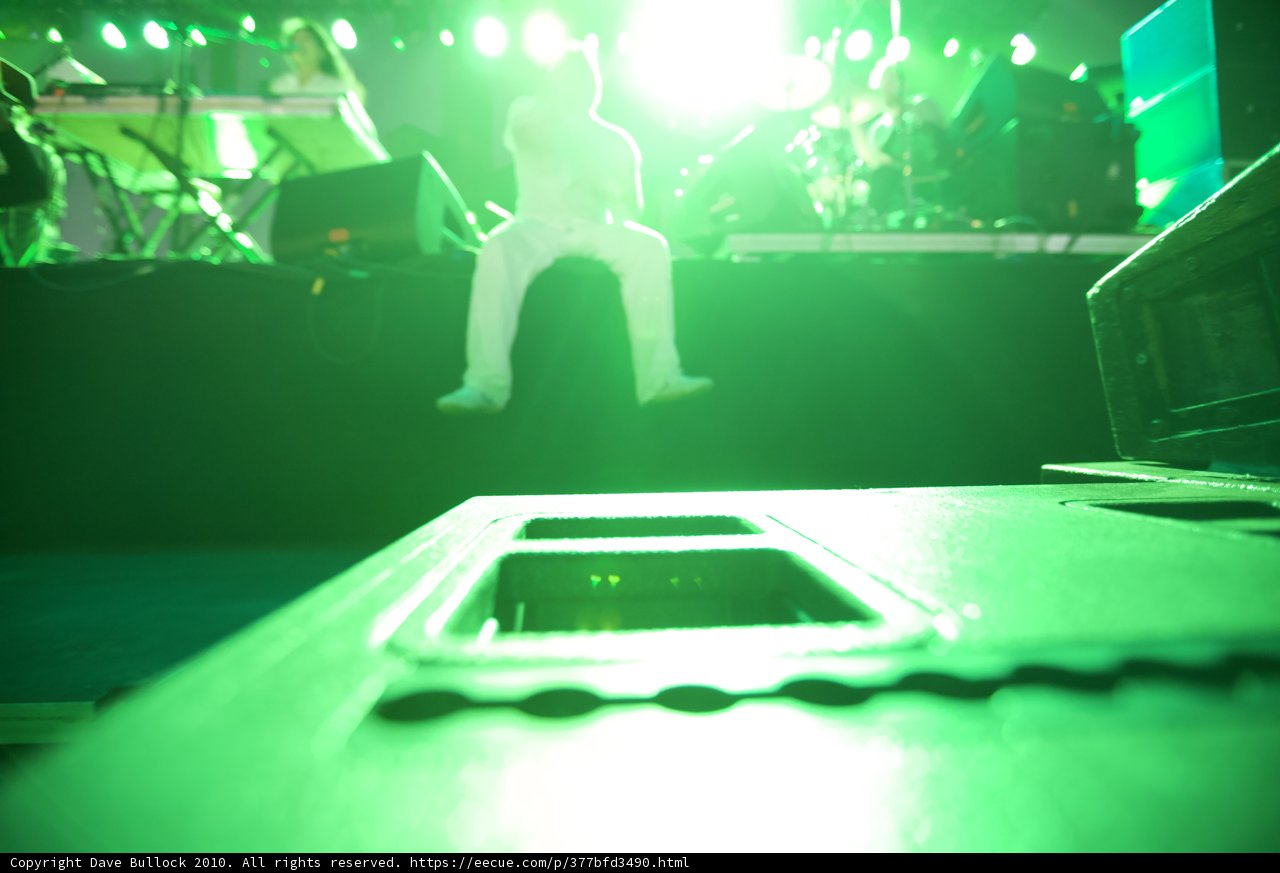 Rocking the Stage in Green Lights