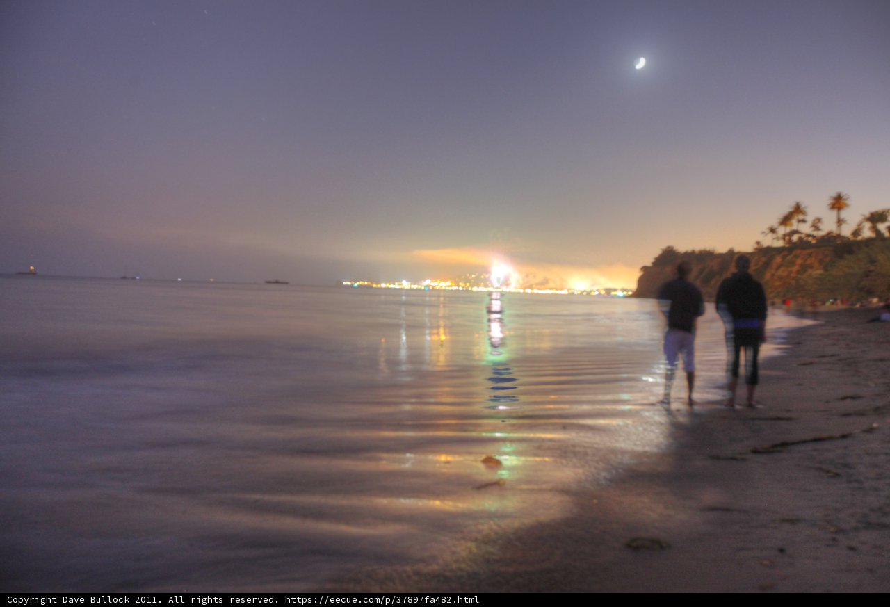 Night Stroll on the Beach