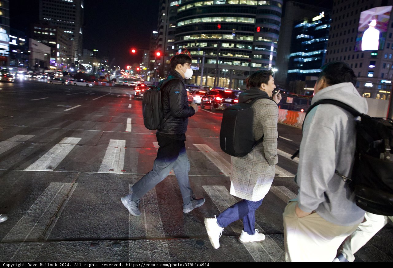 Nighttime Metropolis Crossing: A Stroll In Seoul