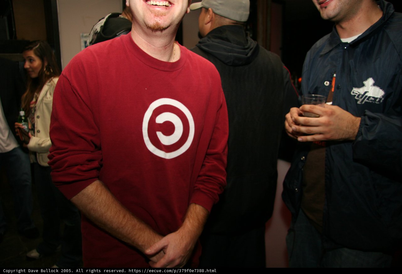Red Clad Man in Baseball Cap