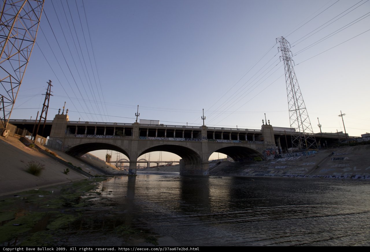 Towering Arch Bridge over the LA River