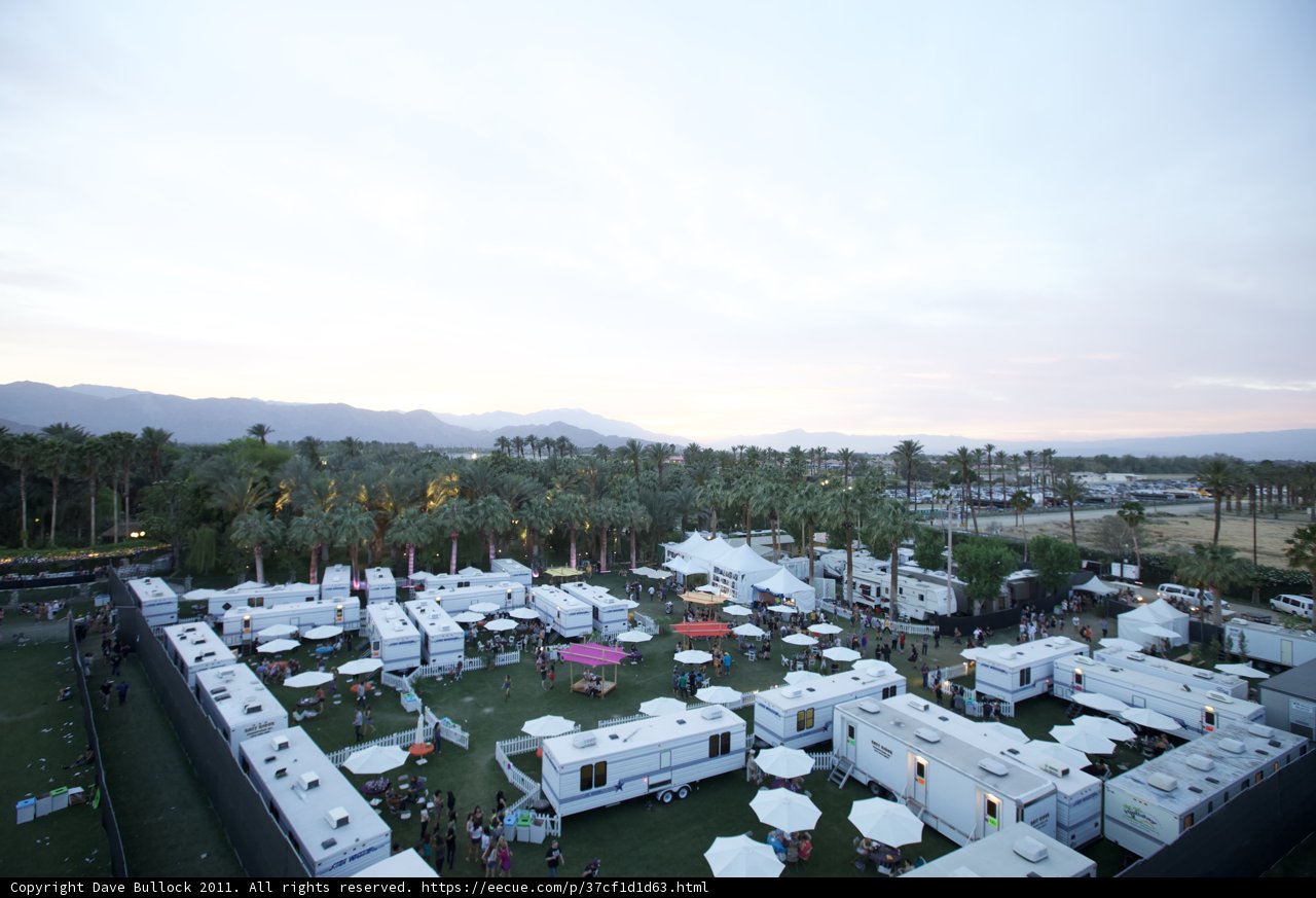 Sunset over Coachella Campgrounds