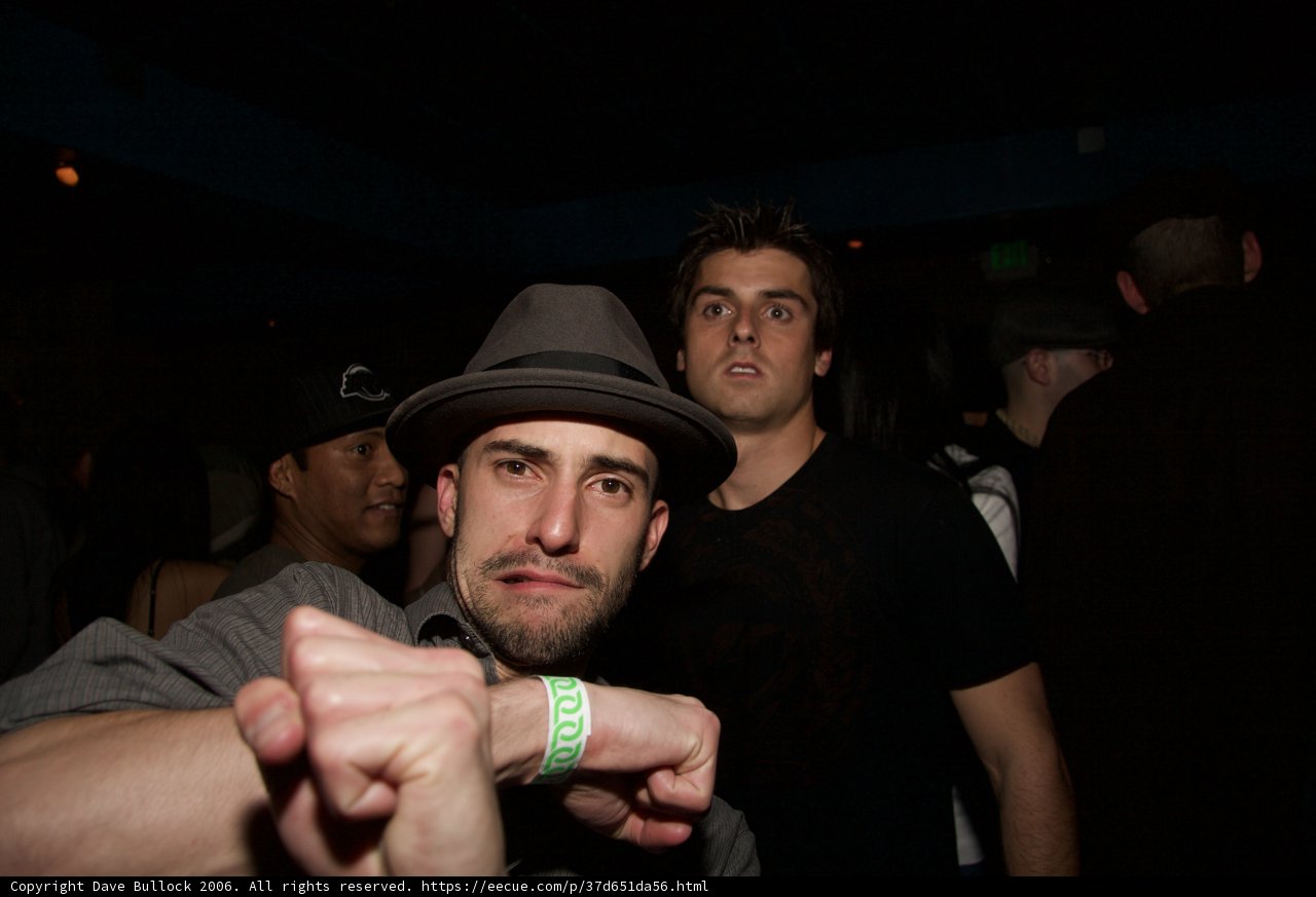 Hat and Wrist Band at the Club