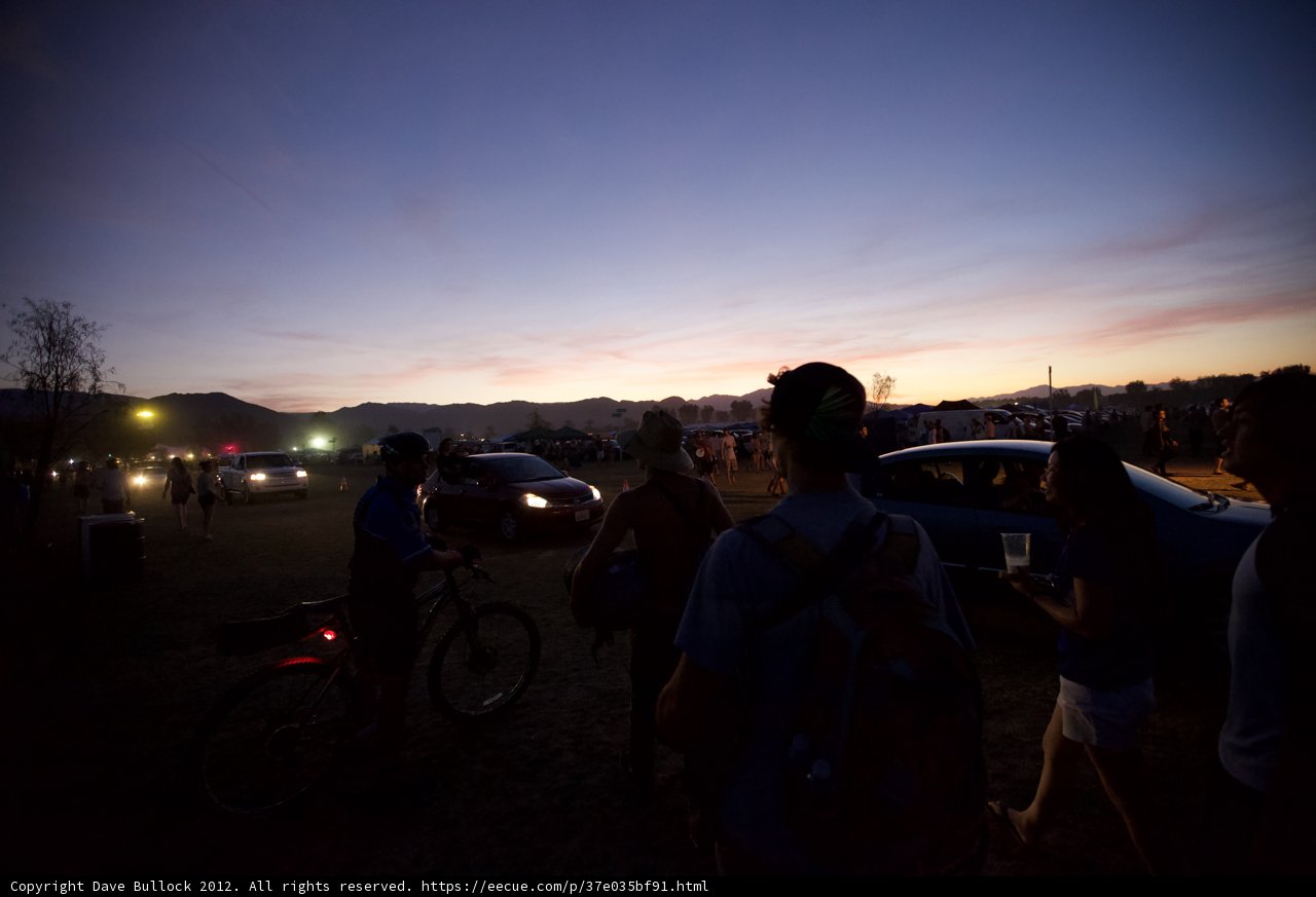 Dusk at Coachella Festival