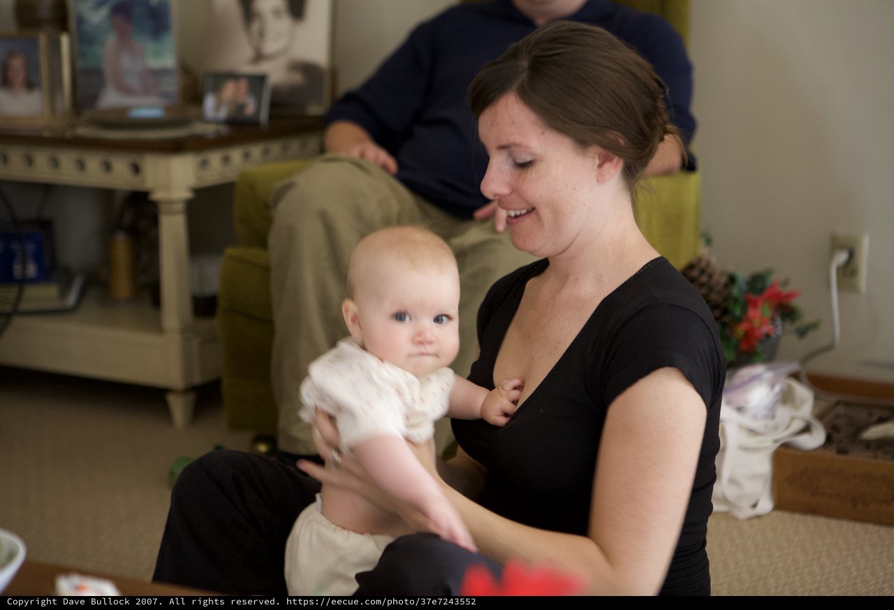 Mother and Baby Share a Tender Indoor Moment
