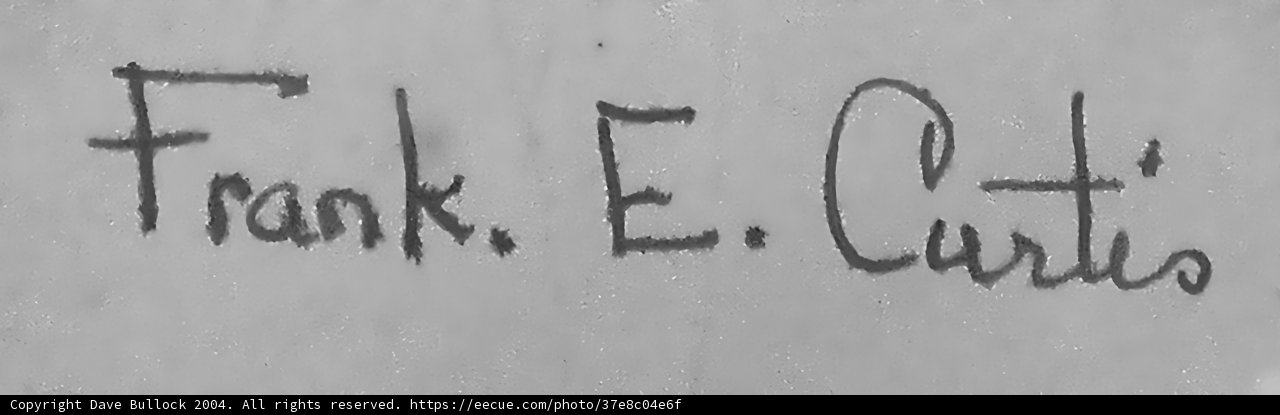 Frank E Curtis signature