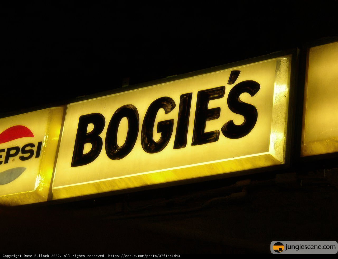 Neon Sign for Bogeys