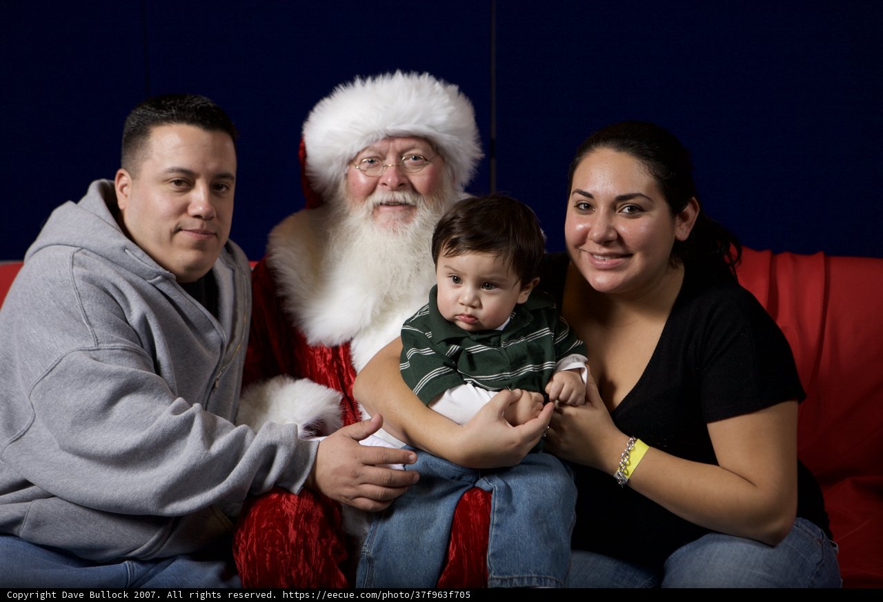 A Festive Family Photo with Santa