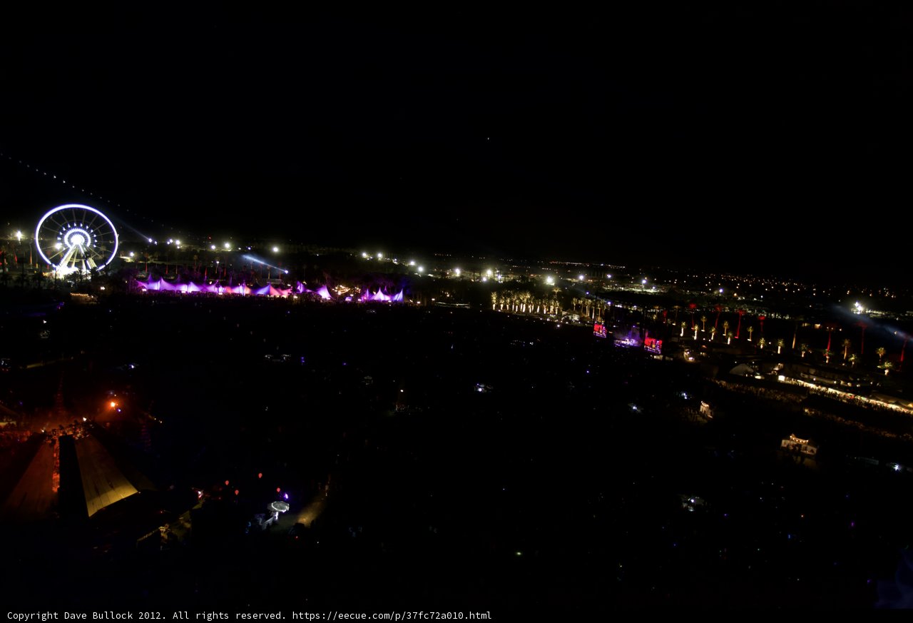 Nighttime Cityscape from the Top of a Building