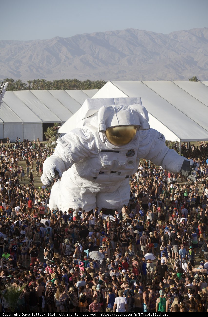 Inflatable Space Suit Draws Massive Crowd at Coachella