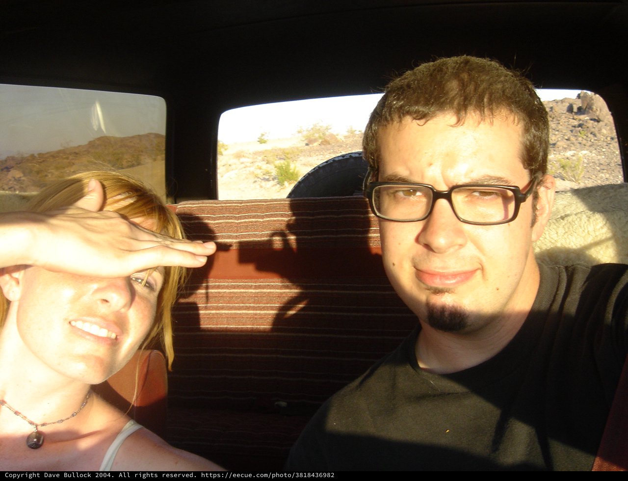 Road Trip Selfie in Desert Heat 2004