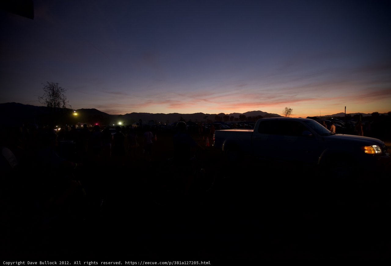 Truck at Sunset in Front of Mountain Range