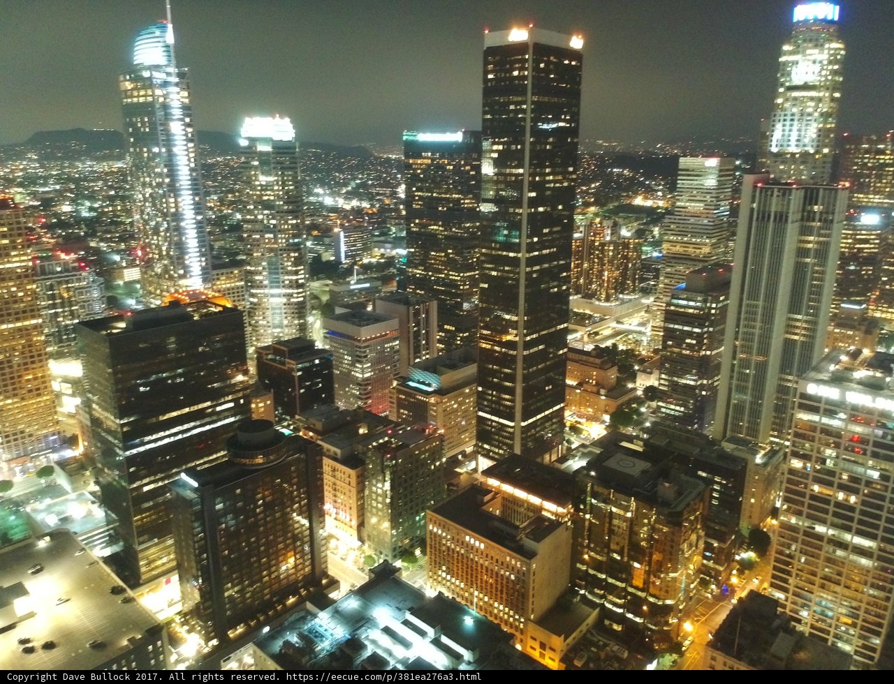 Night View of Los Angeles Cityscape