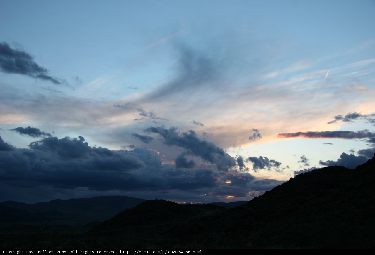 Majestic Sunset over Mountain Range