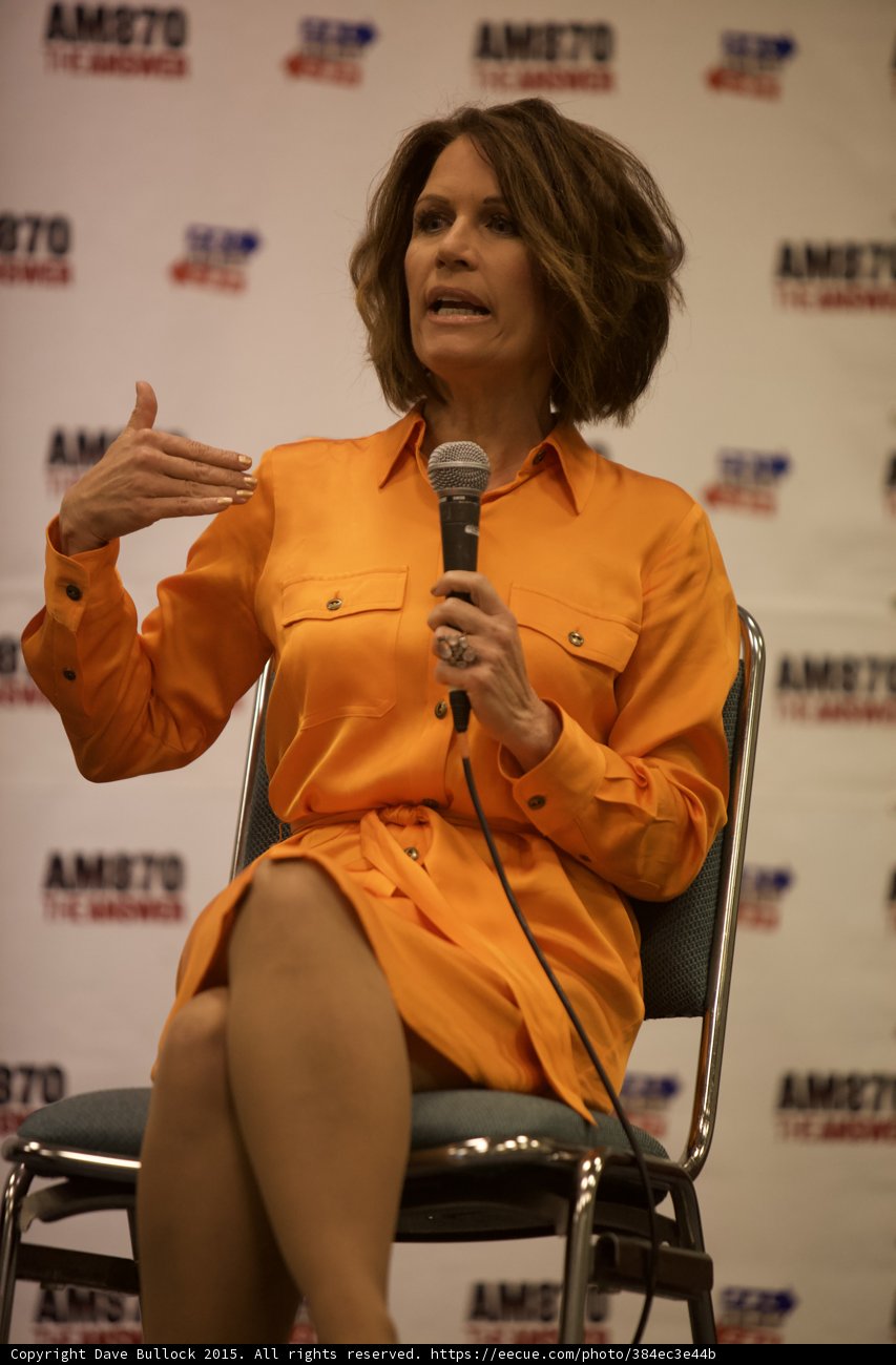 Michele Bachmann addresses the crowd