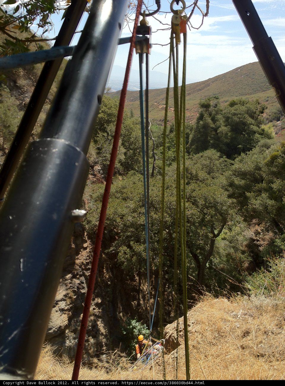 Rope Hanging from Pole in San Bernardino National Forest