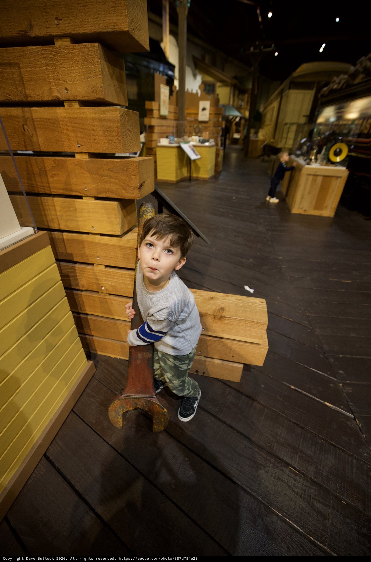 Young Boy Explores Interactive Maritime History Museum