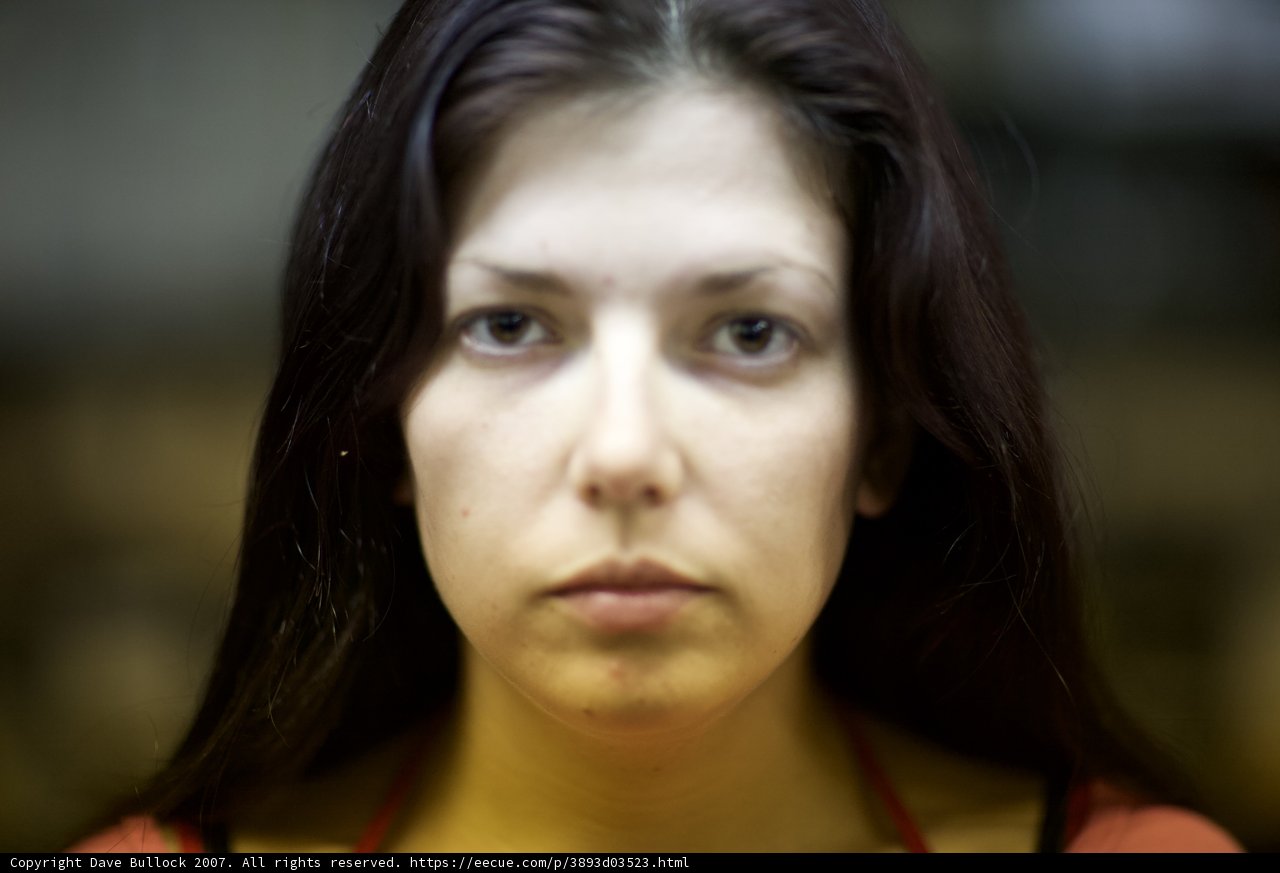 Moody Portrait of a Woman with Long Dark Hair