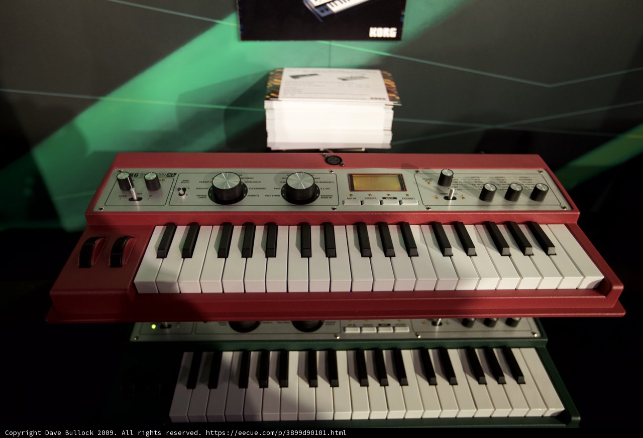 Red and White Electronic Keyboard