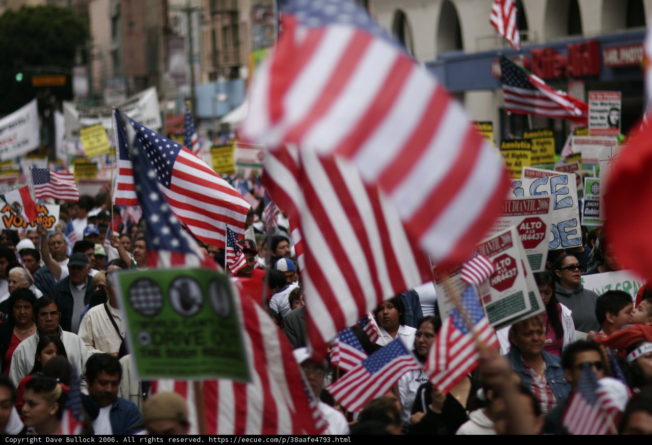 Patriotic Energy at the 2006 Protest