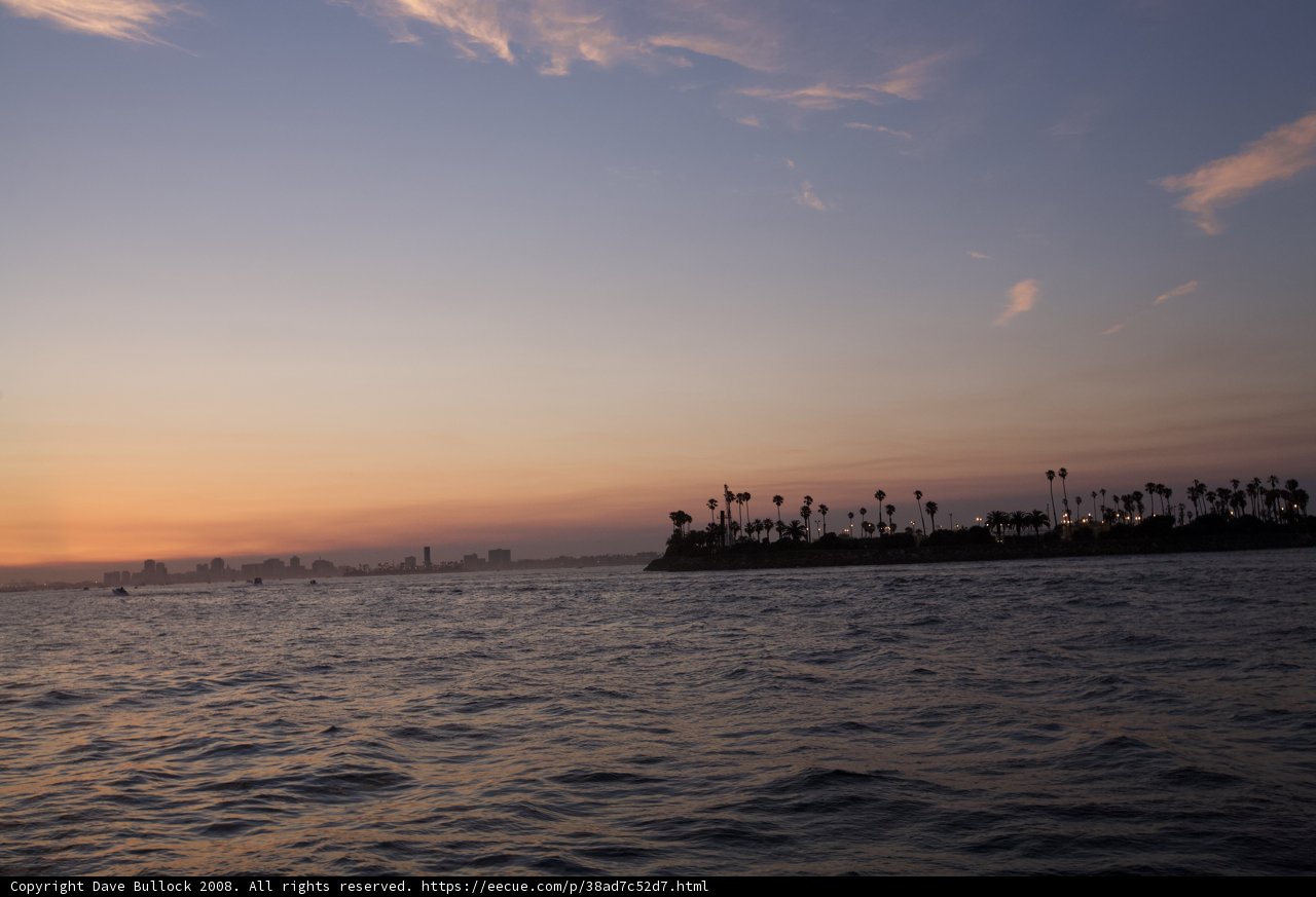 Sunset over the City Skyline and Ocean