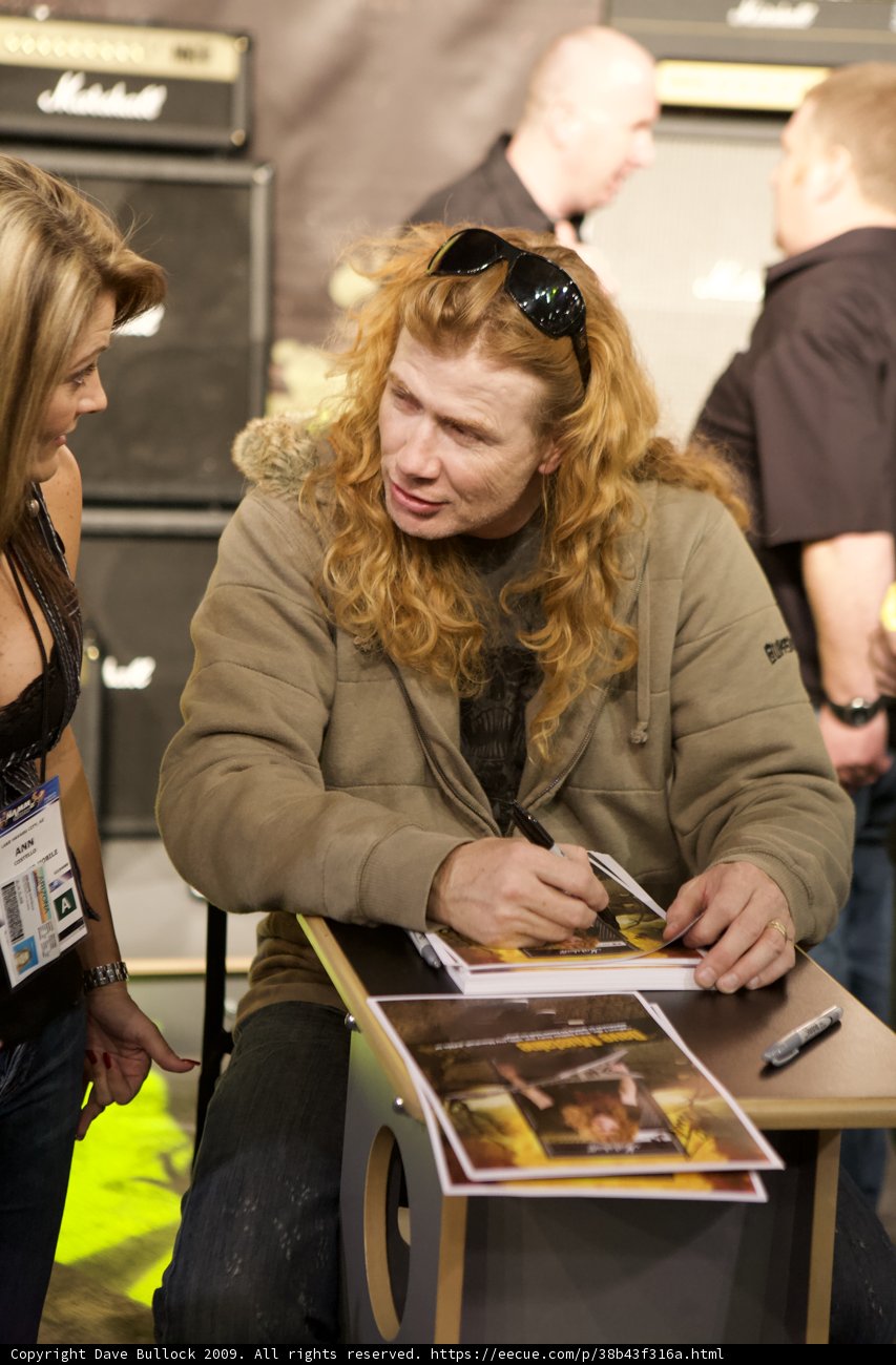 Dave Mustaine Signing Autographs for Fans at NAMM