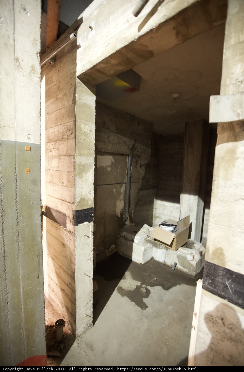 Plywood Door and Concrete Walls