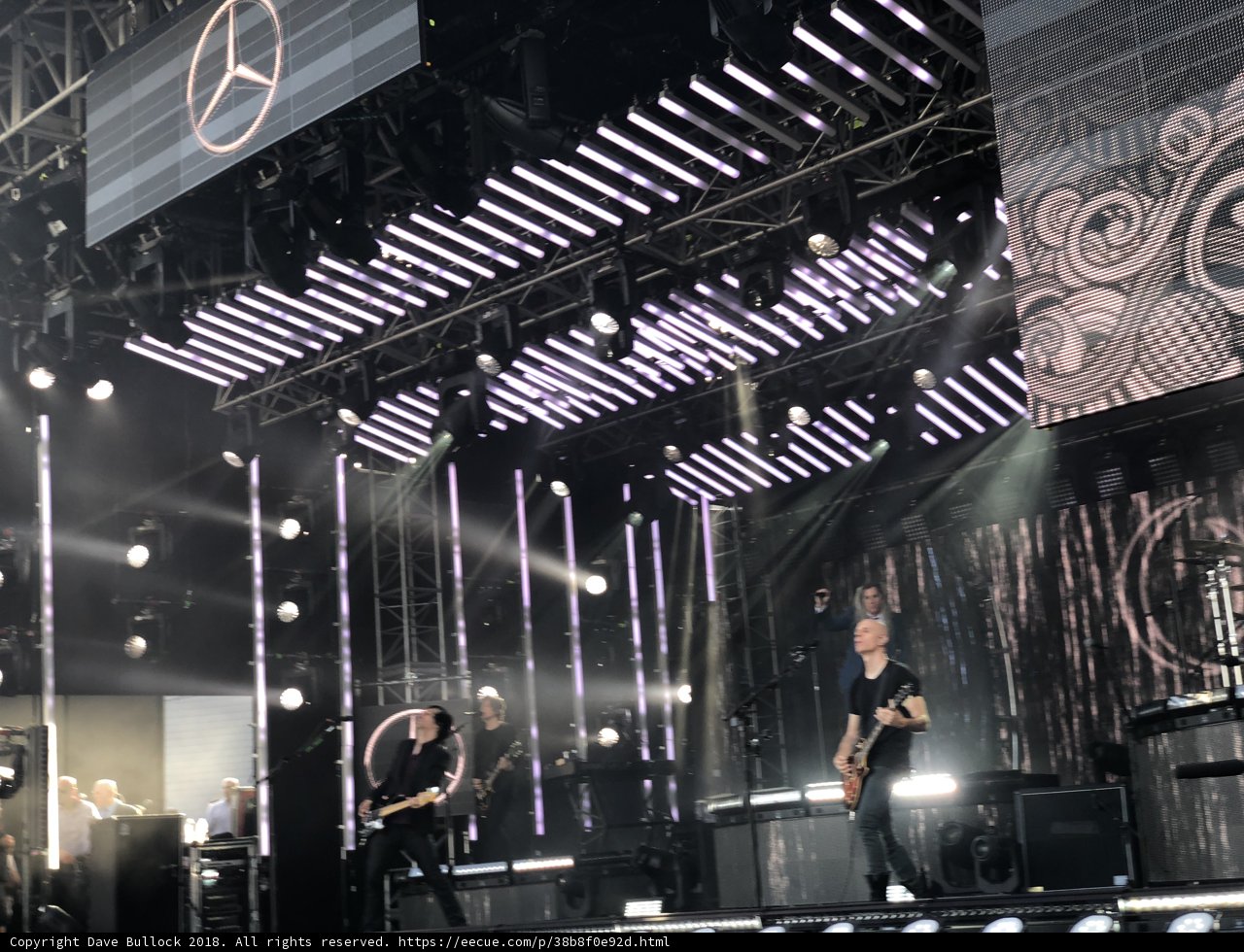 Stage Lights Shining on Billy Howerdel and Band at 2018 Concert