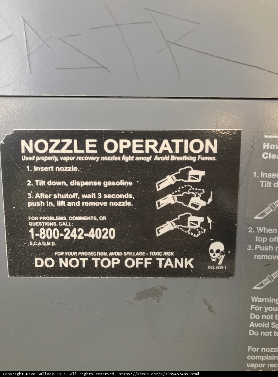 Nozzle Operation Sign