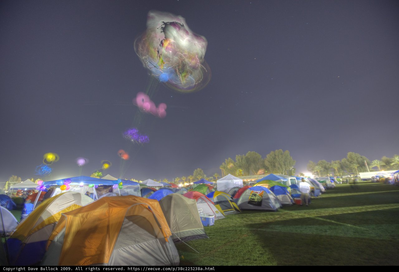 Colorful Camping under the Night Sky