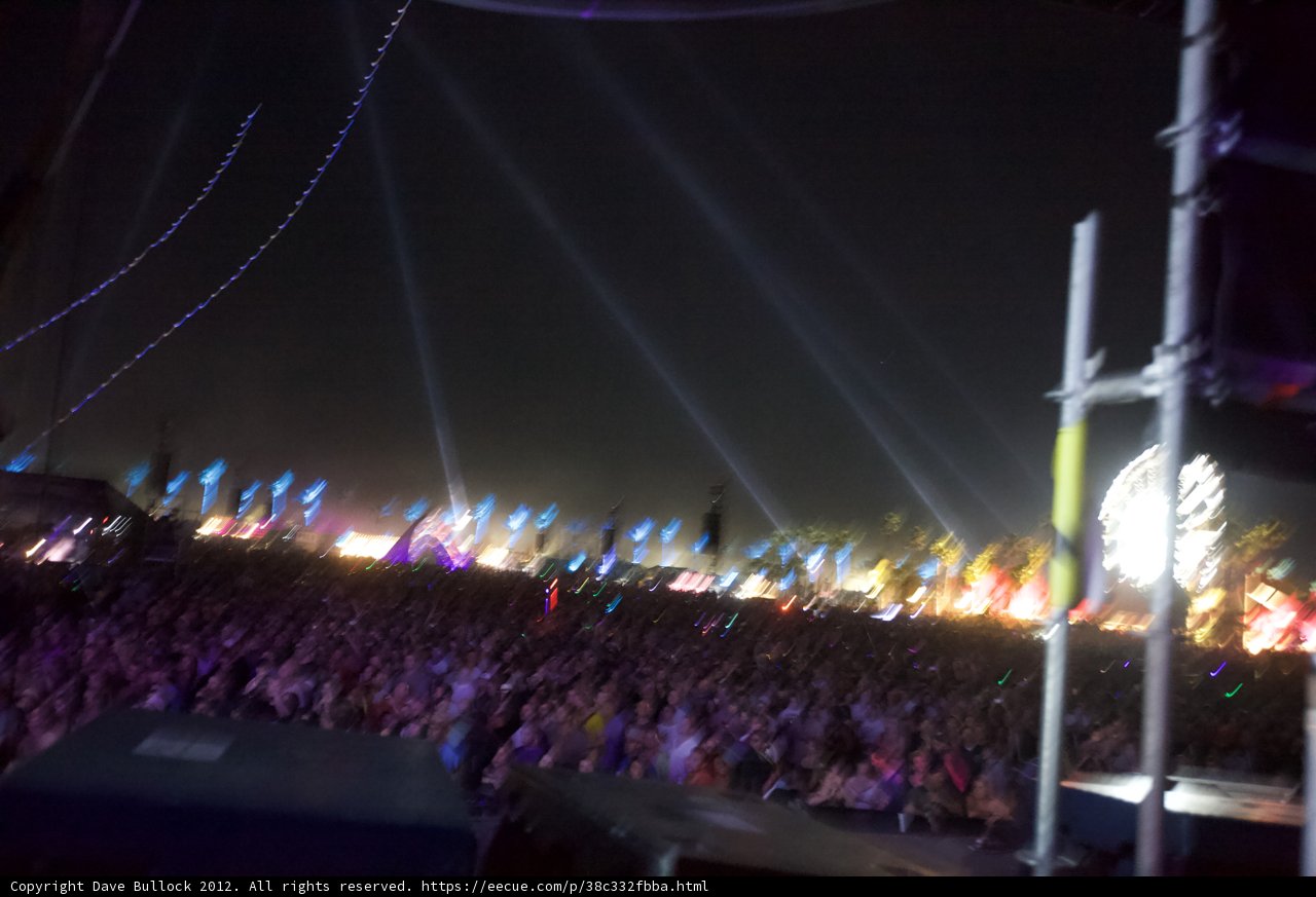 Nighttime Crowd at Coachella Music Festival