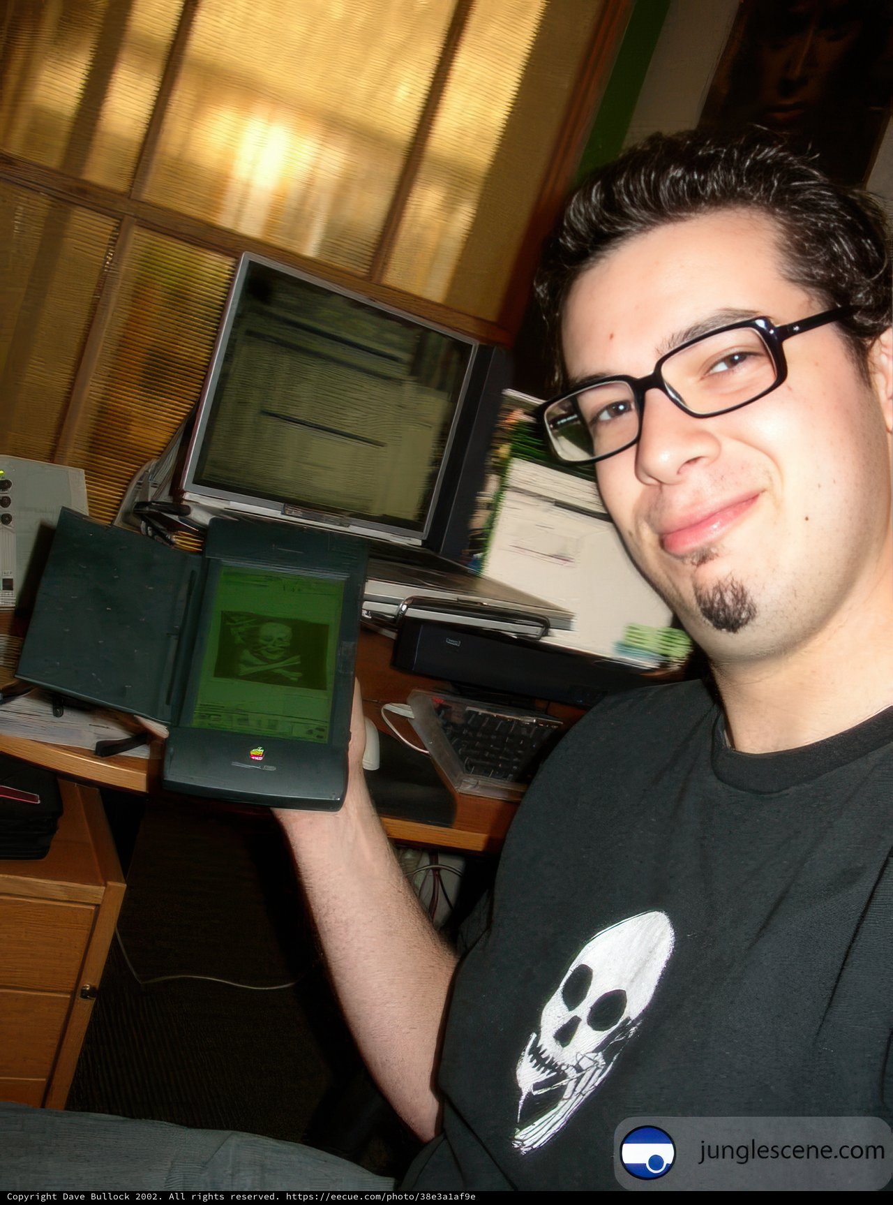 Dave B working on his computer