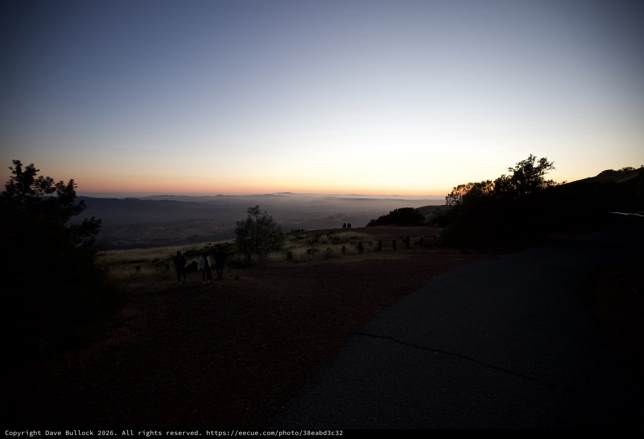 Twilight Glow Over Mount Diablo's Vast Valley