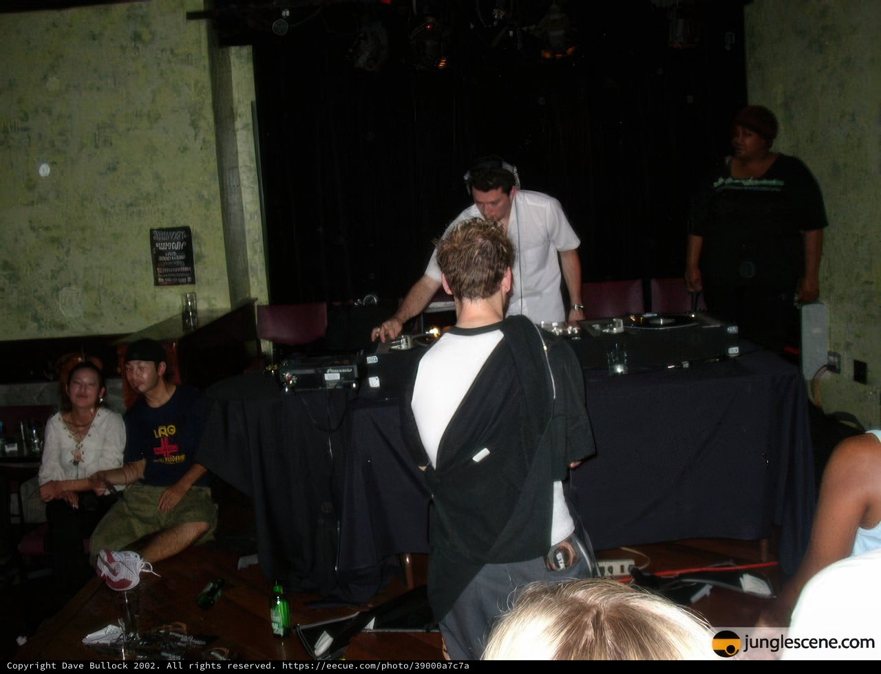 DJ Entertaining a Crowd at Substance 7