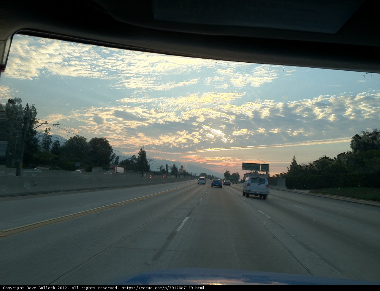 Driving into the Los Angeles Sky
