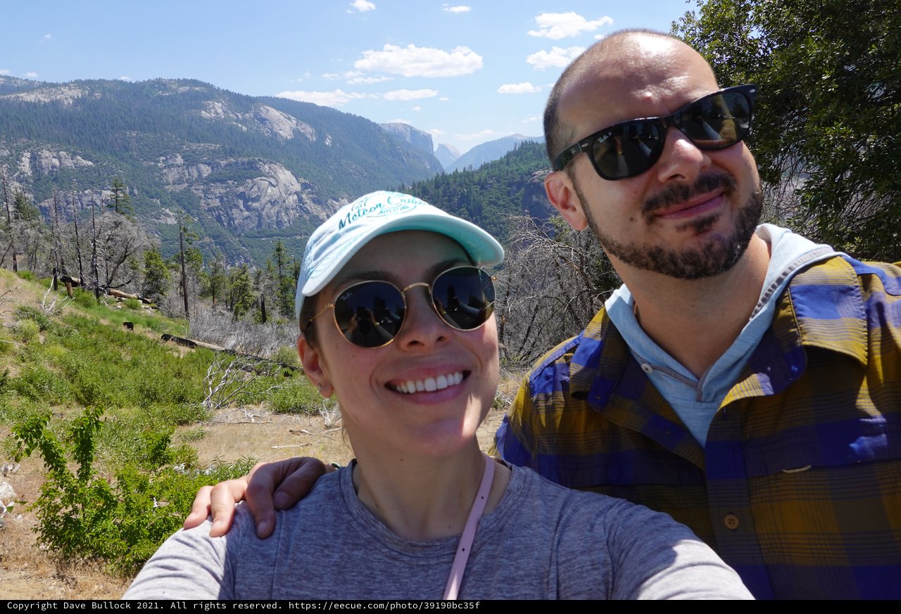 Couple's Mountain Adventure Selfie in Wilderness