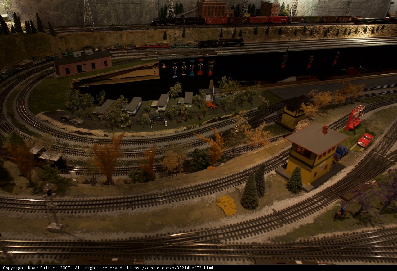 Miniature Train Station in a Busy Metropolis
