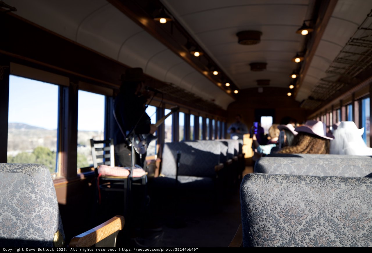 Vintage Railway Dining Car Interior with Scenic Views