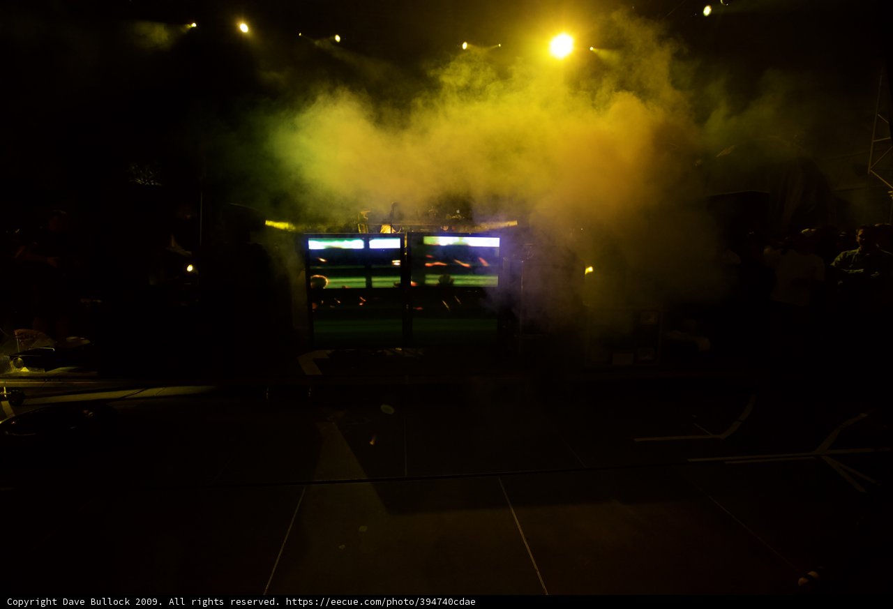 Smoke-filled Stage Lights Up Coachella Crowd